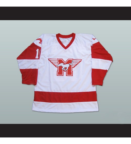 Custom Hamilton Mustangs 10 Dean Youngblood Movie Hockey Jersey